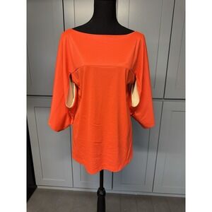 Vintage Hollywood Vassarette Munsingwear Nighty‎ Size 36 Red Nylon Flare Sleeve